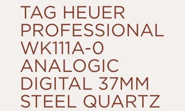 Reloj Tag Heuer Profesional