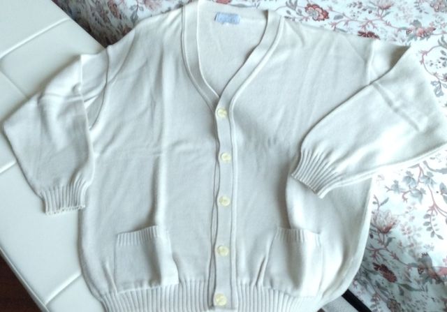 CARDIGAN DA UOMO IN COTONE PANNA