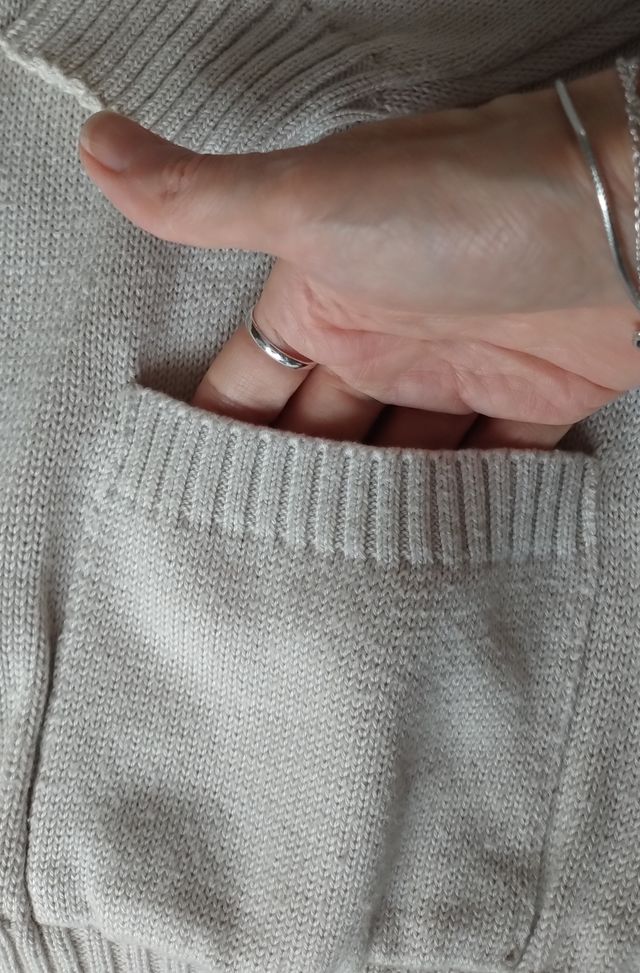 CARDIGAN DA UOMO IN COTONE PANNA