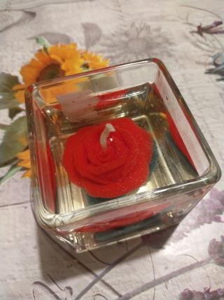 Candela a gel profumata fiore