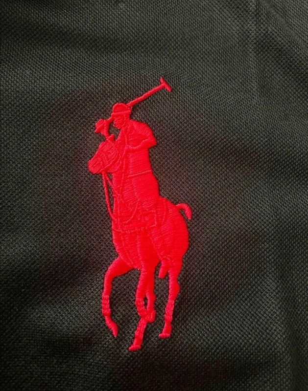 Polo Ralph Lauren Clásico Negro con Logo Grande