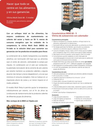 Mural expositor caliente Frijado MDD 60-5