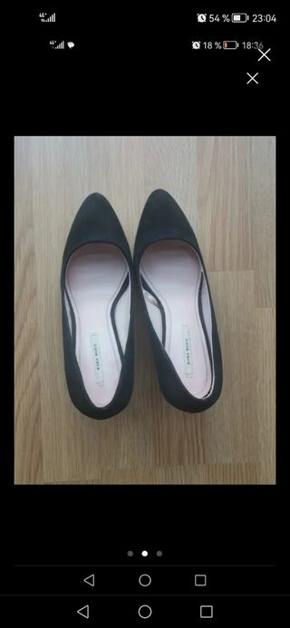 Zapatos negros tacón Zara stiletto