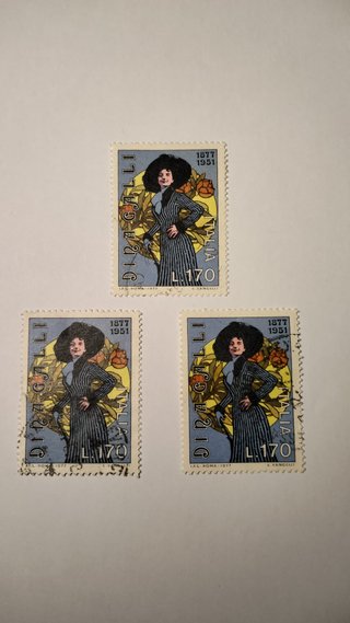 3 Francobolli Dina Galli