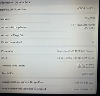 Tablet honor pad X9