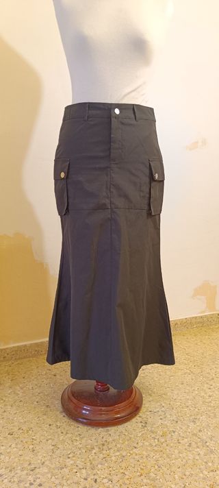 Falda gótica larga, negro, talla S/36