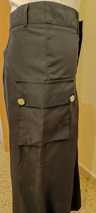 Falda gótica larga, negro, talla S/36