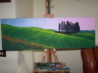 Quadro/tela olio campagna toscana