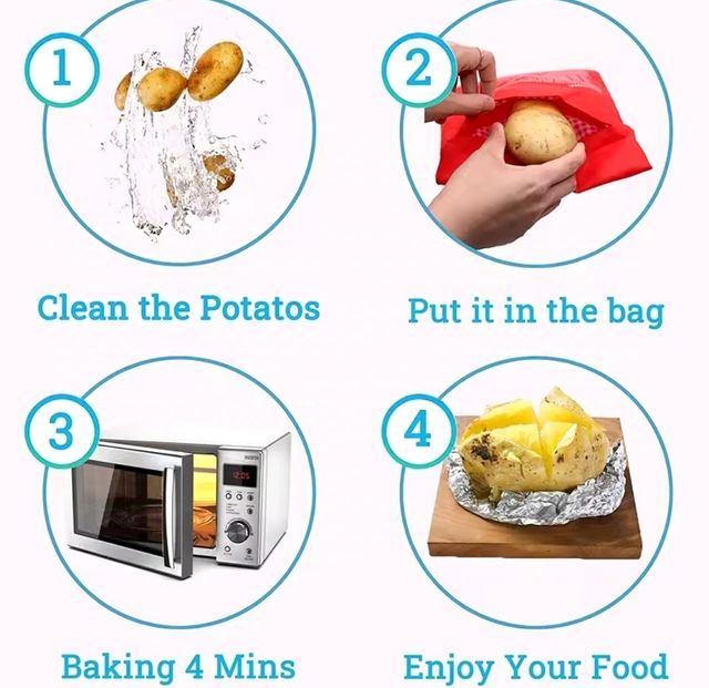 Bolsa para cocinar patatas microondas