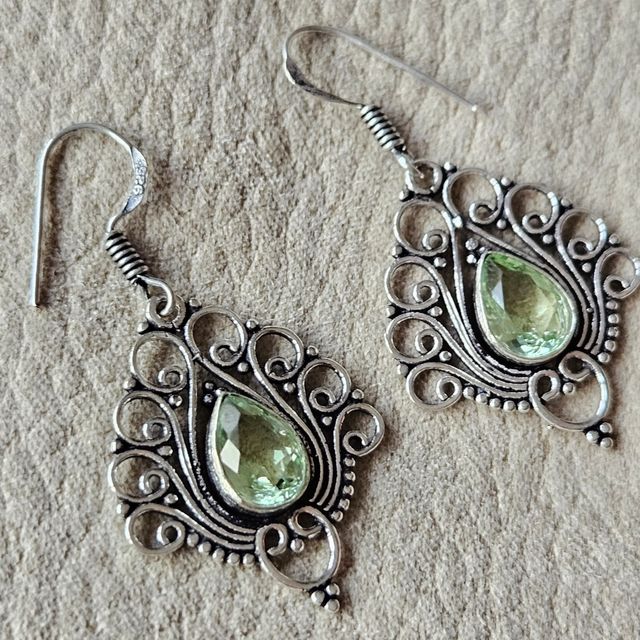Pendientes plata 925 y peridoto