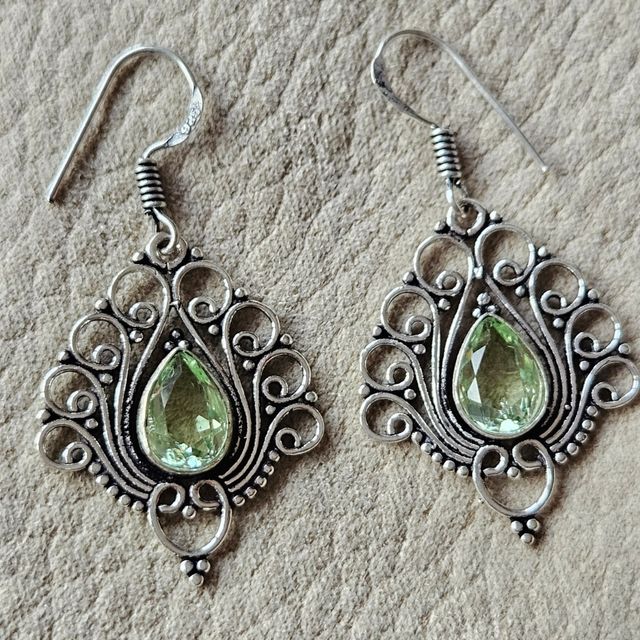 Pendientes plata 925 y peridoto