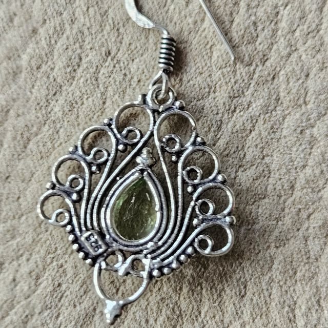 Pendientes plata 925 y peridoto
