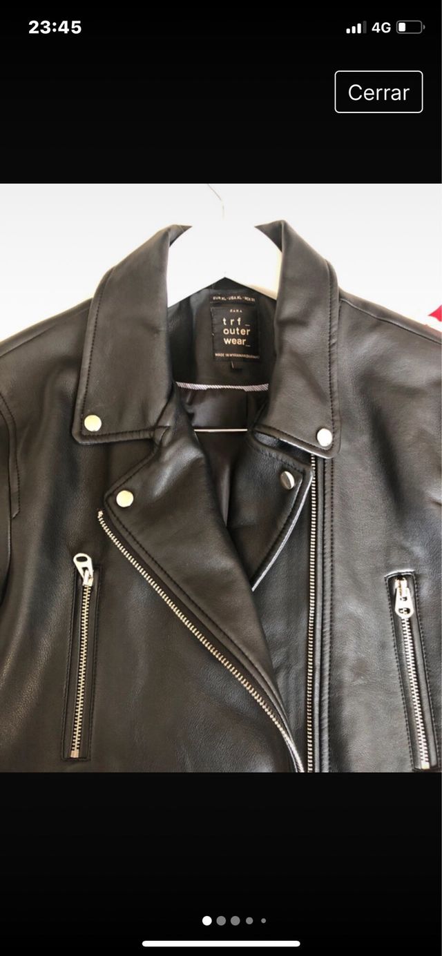 Cazadora polipiel negra como nueva