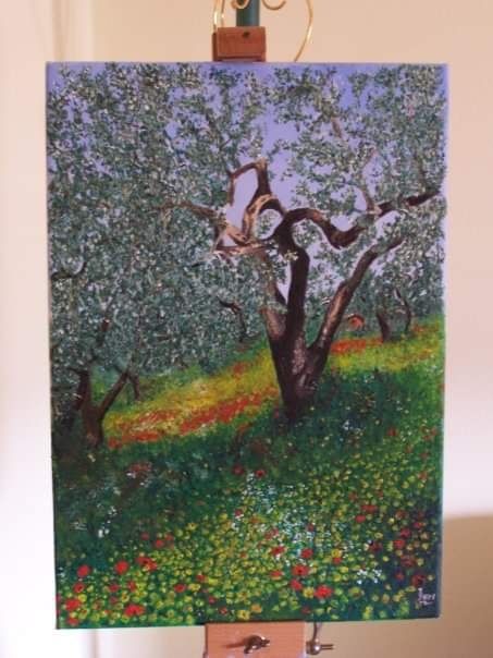 Quadro, olivo,olio su tela