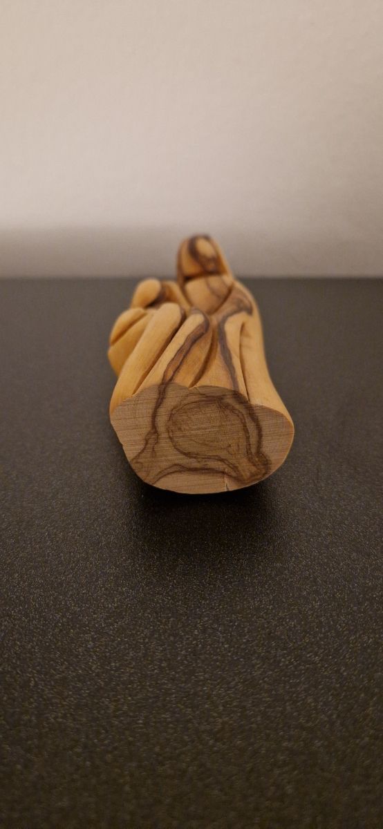 Presepe artigianale in legno di ulivo