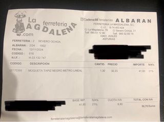 Felpudo moqueta 126cm X 78cm