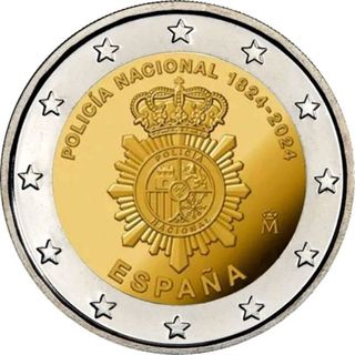 Moneda conmemorativa Policia Nacional 2 Euros