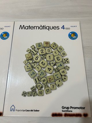 Libros matematicas 4ESO Santillana