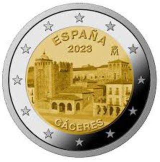 Moneda 2 euros conmemorativa Caceres