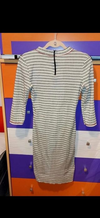 Vestido de punto rayas L
