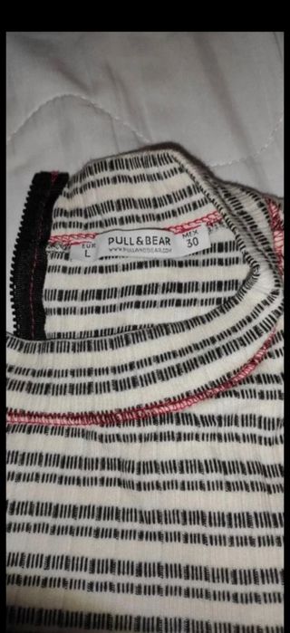 Vestido de punto rayas L