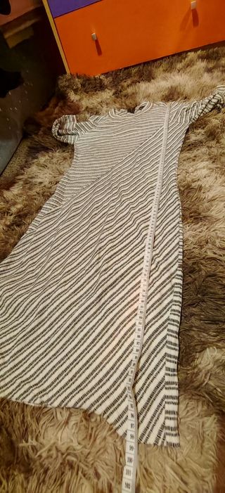 Vestido de punto rayas L