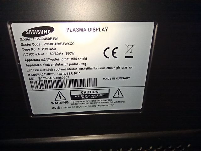 Tastierino + IR TV Samsung PS50C450B1WXXC