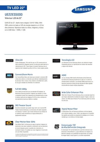 Televisión Samsung 22'