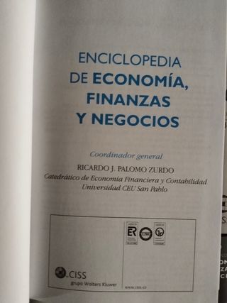 Enciclopedia Economía, Finanzas Negocios
