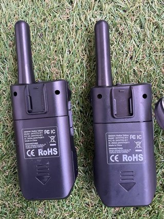 2 walkie talki un solo uso