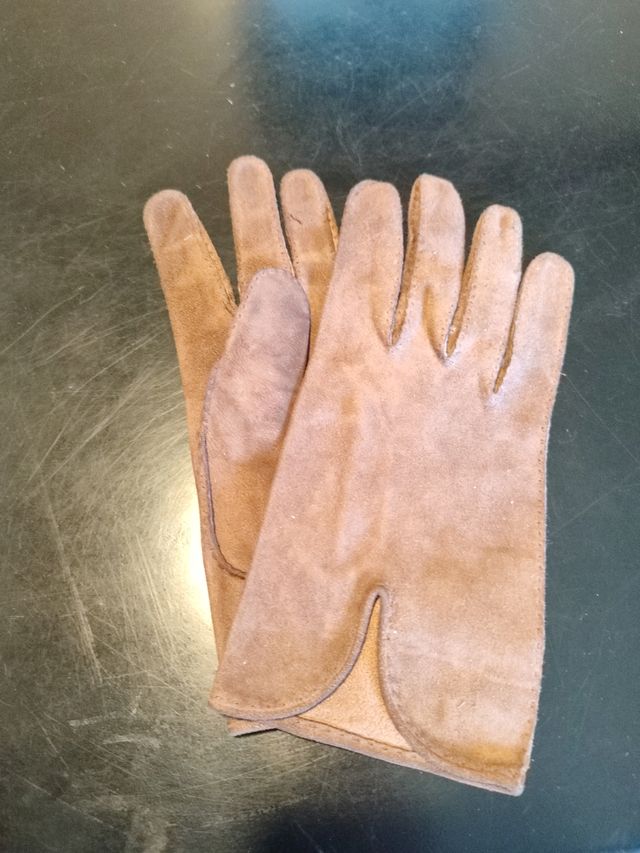 Guanti donna pelle scamosciata nuovi