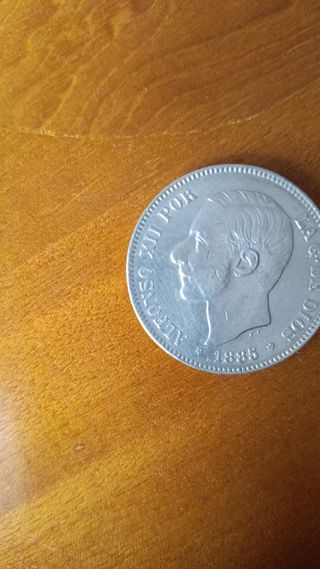 5 pesetas Alfonso XII 1885-87