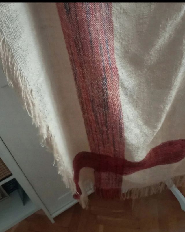 Pañoleta cuadrada flecos