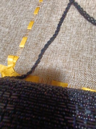 Pochette tracolla con perline  fatta mano nera