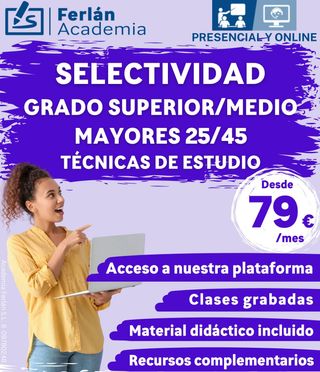 Curso de Acceso Grado Superior, Mayor 25 y Selecti