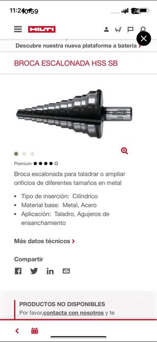 Broca Escalonada Hilti