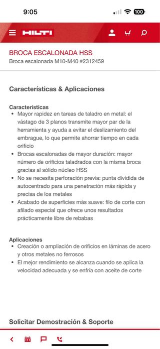 Broca Escalonada Hilti