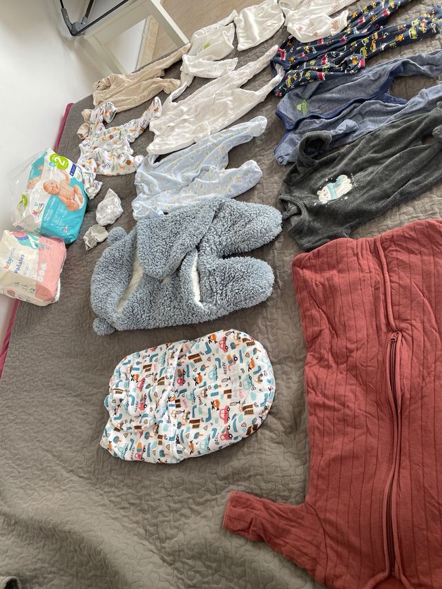 ropa bebe /3,5-5,5 kg /de pañales2-5 kg, jamaca