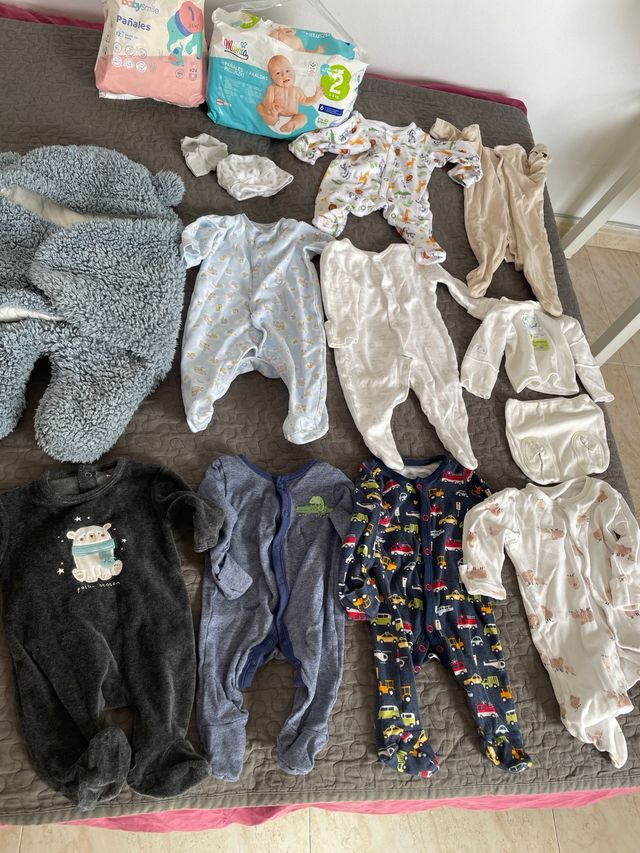 ropa bebe /3,5-5,5 kg /de pañales2-5 kg, jamaca