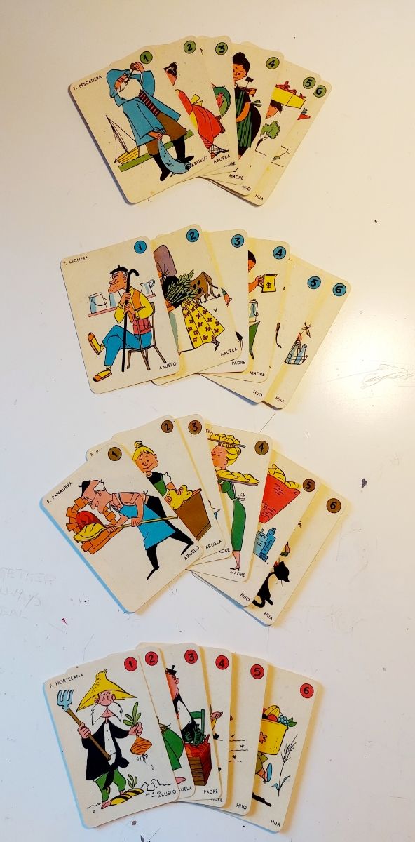 Baraja Juego de las 7 familias años 60