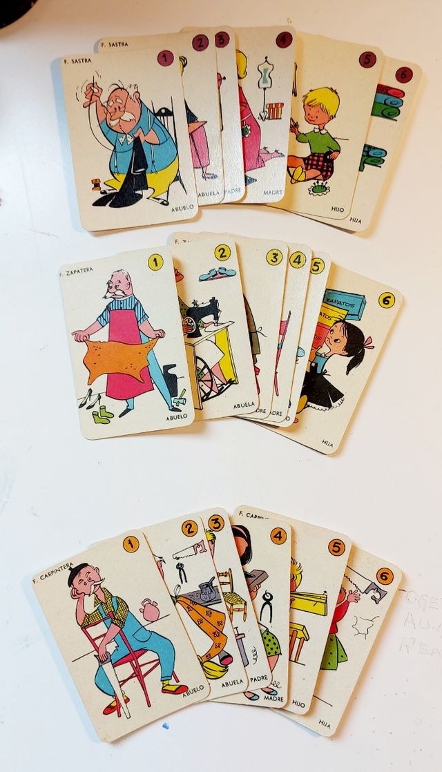 Baraja Juego de las 7 familias años 60