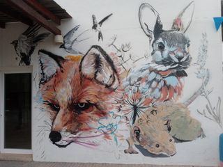 DECO mural grafiti pintura fachada y pared rotulo