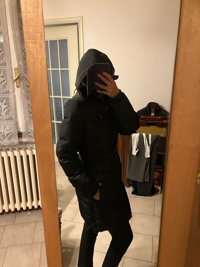 Piumino lungo tg medium nero