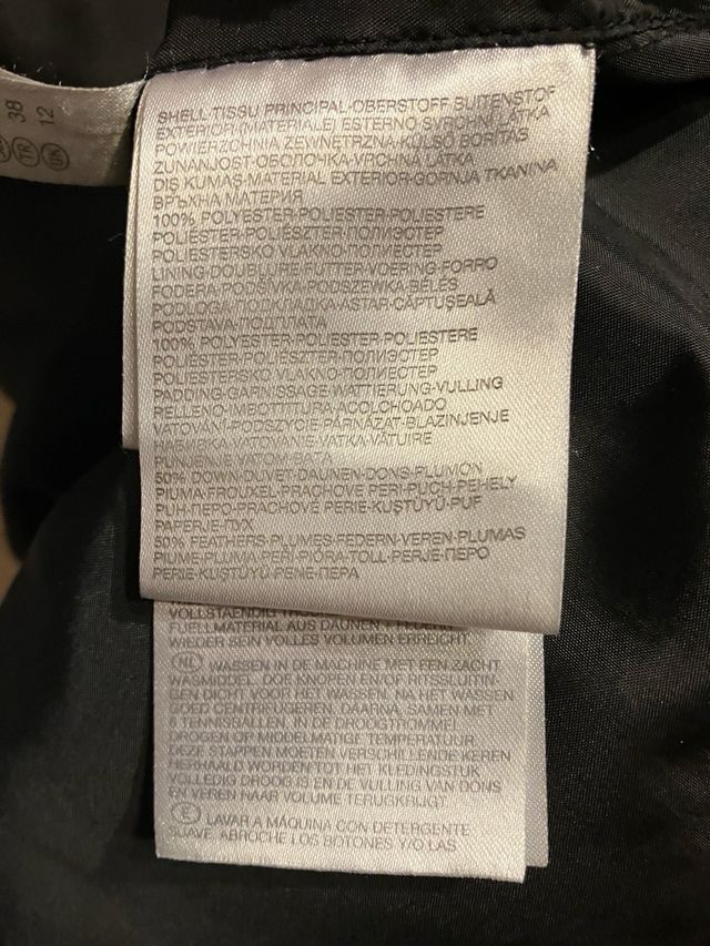 Piumino lungo tg medium nero