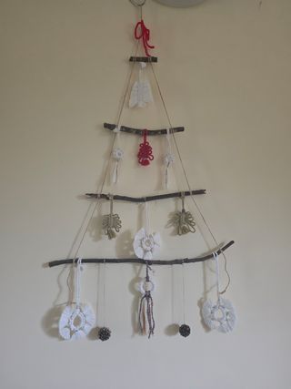 Addobbi natalizi  Albero natale da parete rustico