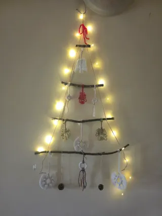 Arbol de Navidad pared Nórdico Escandinavo rústico