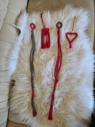 Set 2 Portavaso macramè tapiz 2  decorar hogar