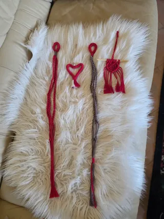 Set 2 Portavaso macramè tapiz 2  decorar hogar