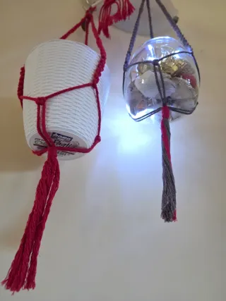 Set  Portavaso macramè  tapiz decorar hogar Boho