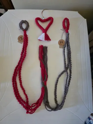 Set  Portavaso macramè  tapiz decorar hogar Boho